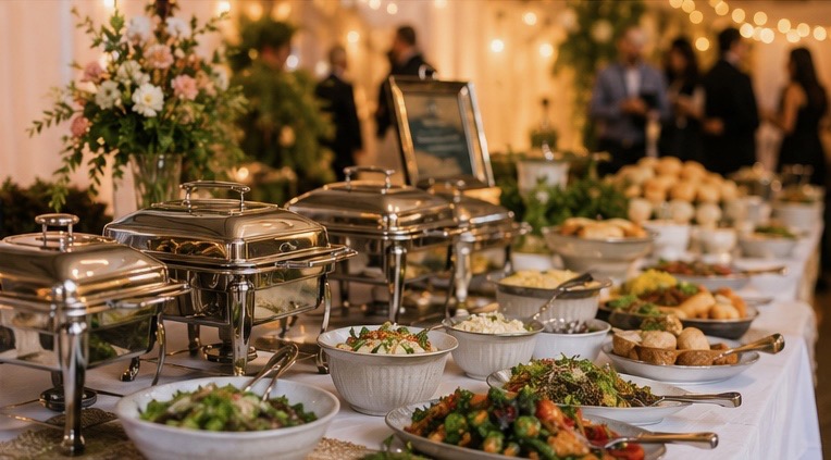 Elegant event catering spread