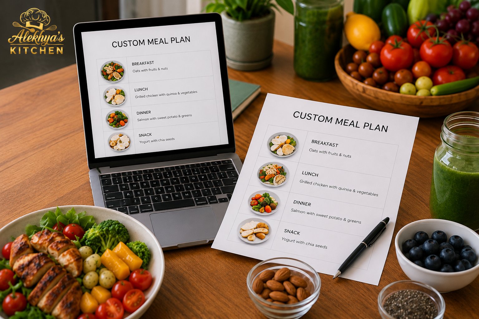 Custom meal plans with fresh ingredients